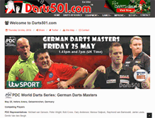 Tablet Screenshot of darts501.com